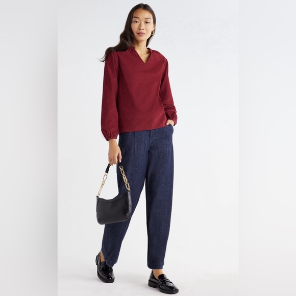 Time and Tru Women's Puff Sleeve Corduroy Top - Picture 5 of 6